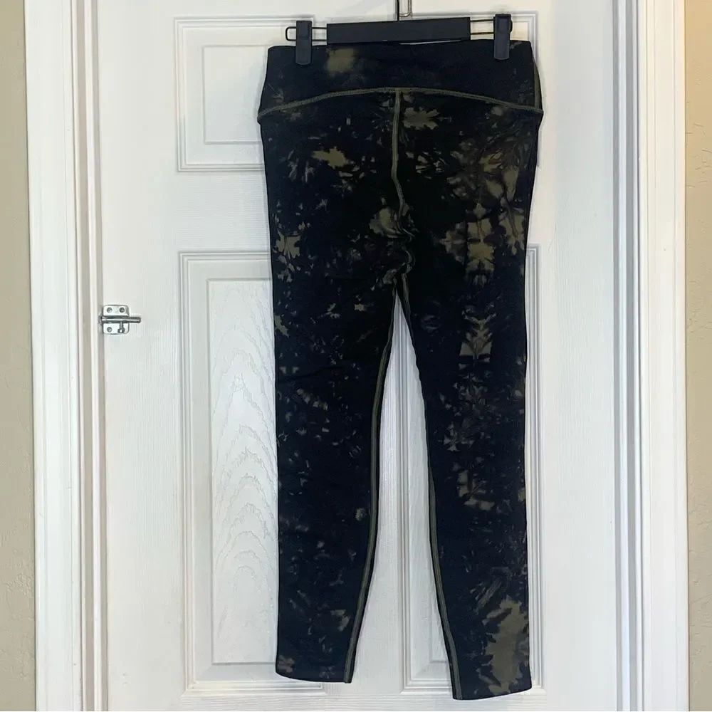 GOOD AMERICAN Cropped Leggings Agave/Black Tie Dye Seamless Size L/XL